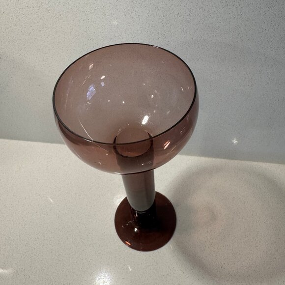 rare purple tall hollow stemmed glass vase - Picture 2 of 7